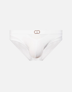 BLK Label No.6 Swim Brief - White mens swim briefs, simple swimwear for men