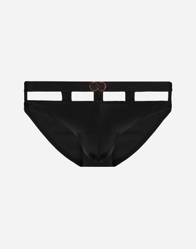 BLK Label No.7 Swim Brief - Black mens swim briefs, simple swimwear for men