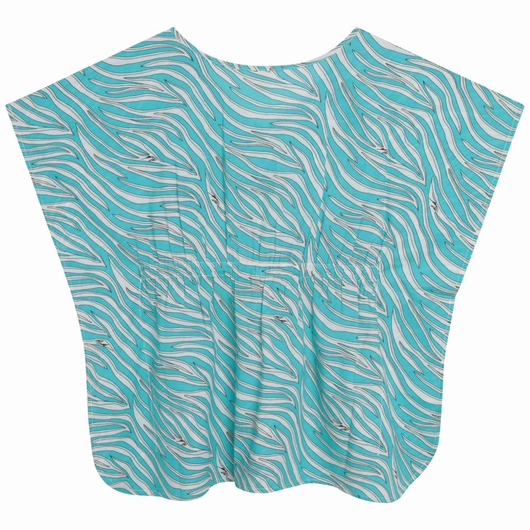 Blue Cotton Poncho