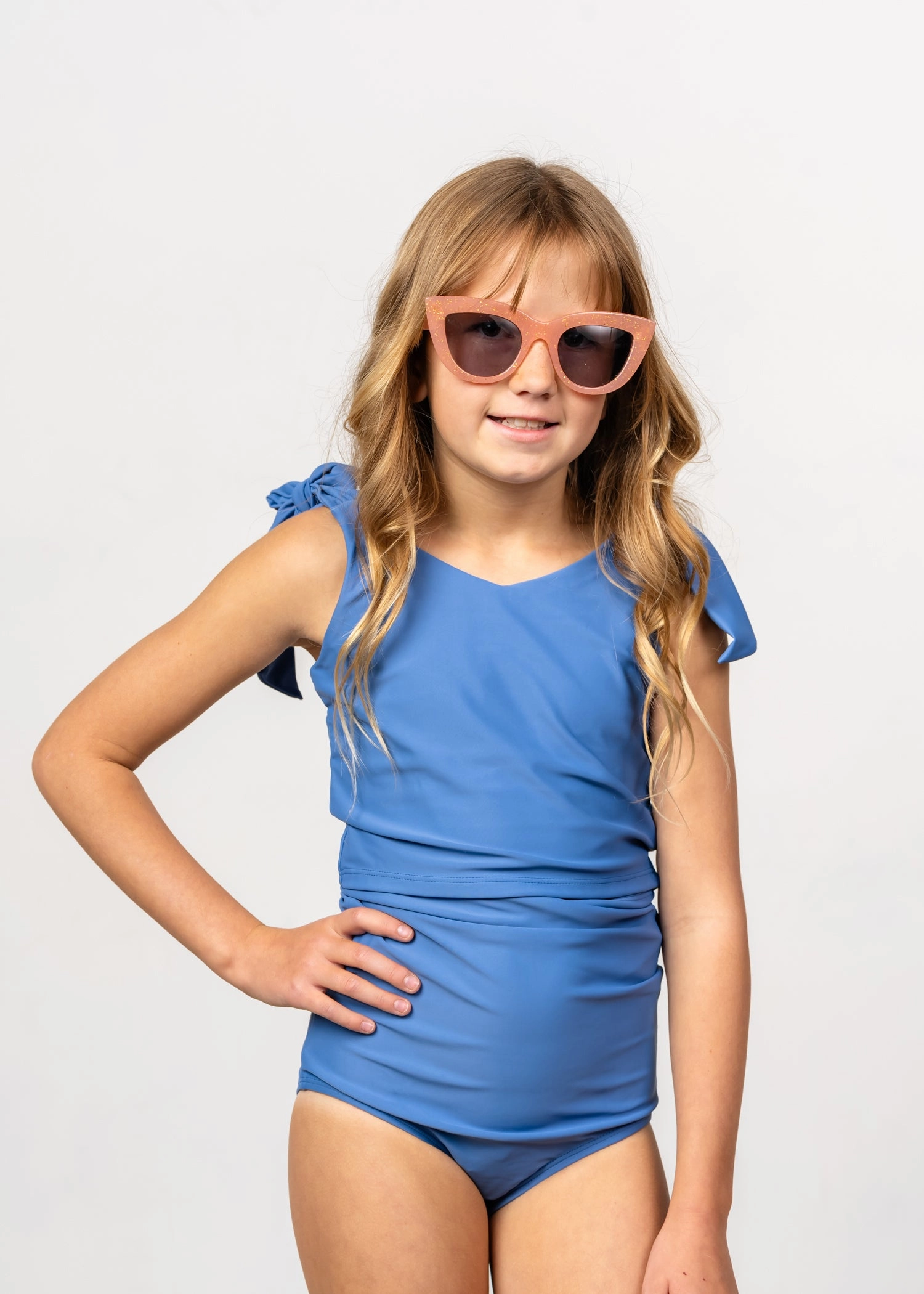 Blue Denim | Youth High-Waisted Bottoms