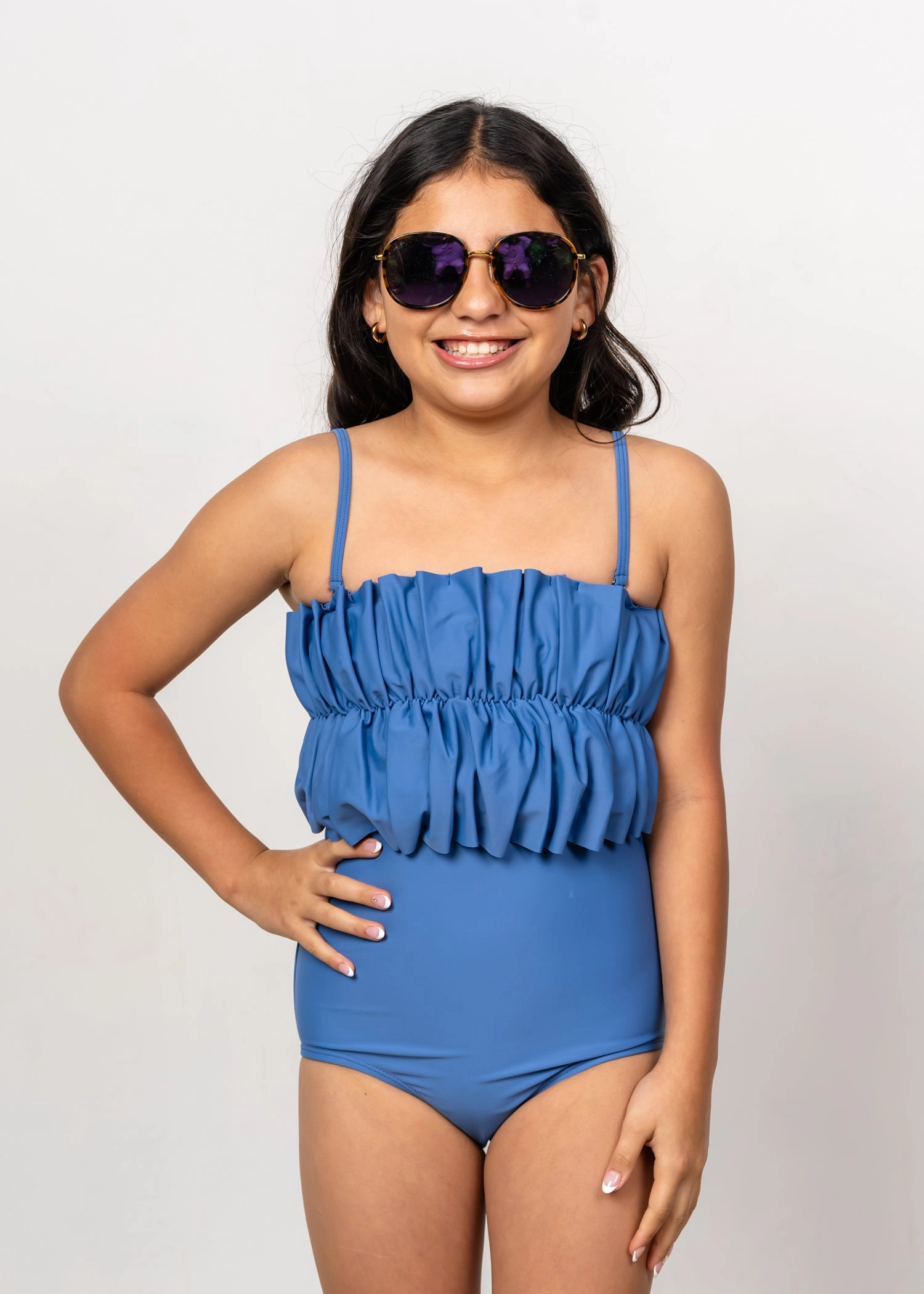Blue Denim | Youth High-Waisted Bottoms
