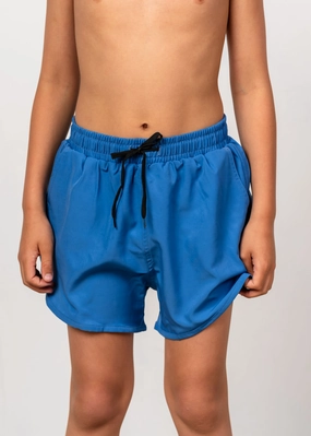 Blue Denim | Youth Retro Shorties boys summer swimwear, boys rash guard swim sets