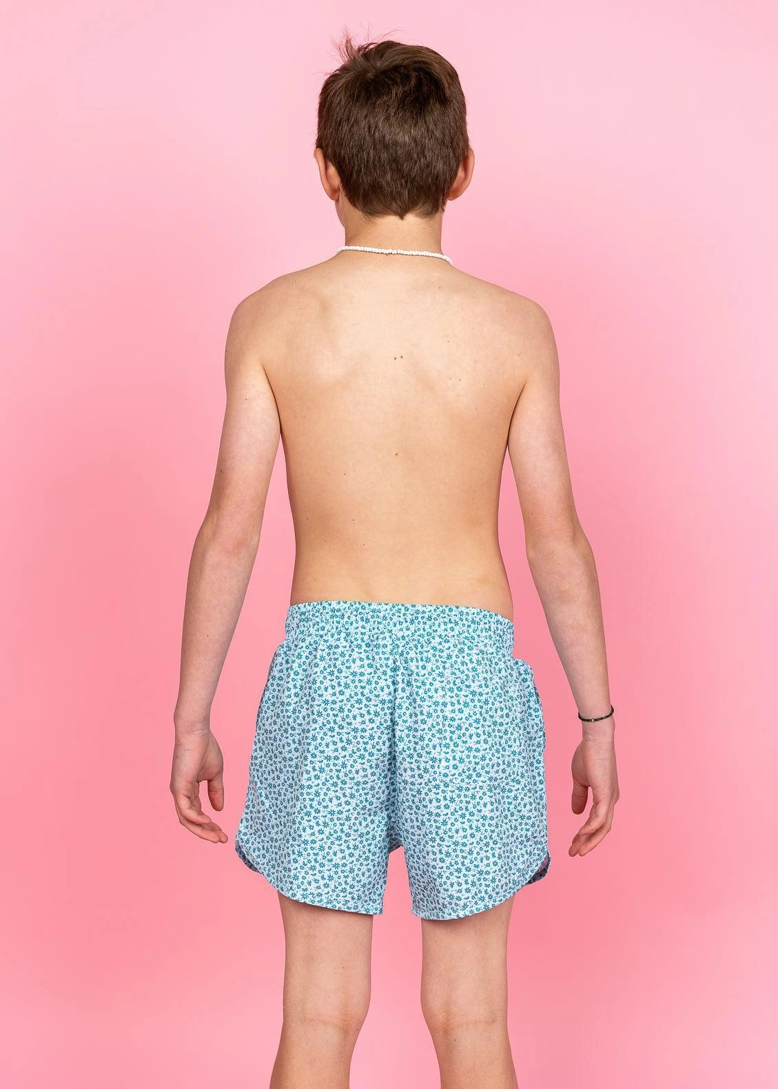 Blue Ditsy Floral | Youth Retro Shorties