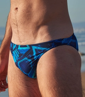 Blue Lagoon Tan Through Swim Micro Brief tan through swimwear men, mens breathable swimwear