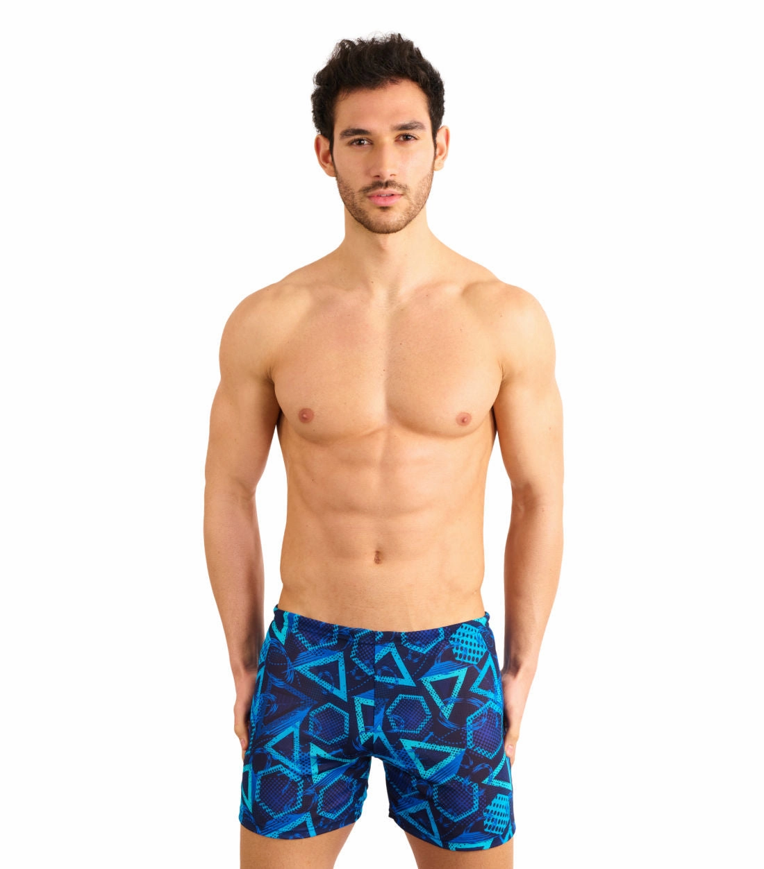 Blue Lagoon Tan Through Swim Shorts