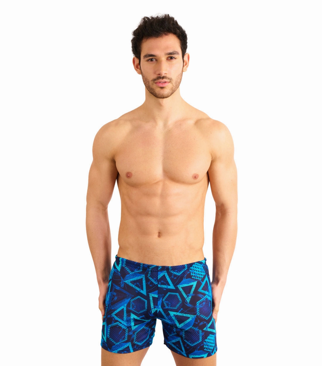 Blue Lagoon Tan Through Swim Shorts