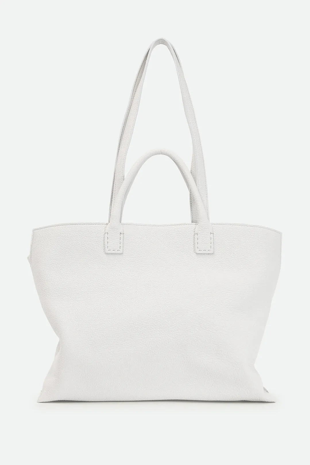 BOLZANO ITALIAN LEATHER TOTE IN BUTTER WHITE