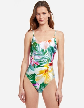 Bora Bora Round Neck Swimsuit - White padded swimwear for women, padded bikini tops