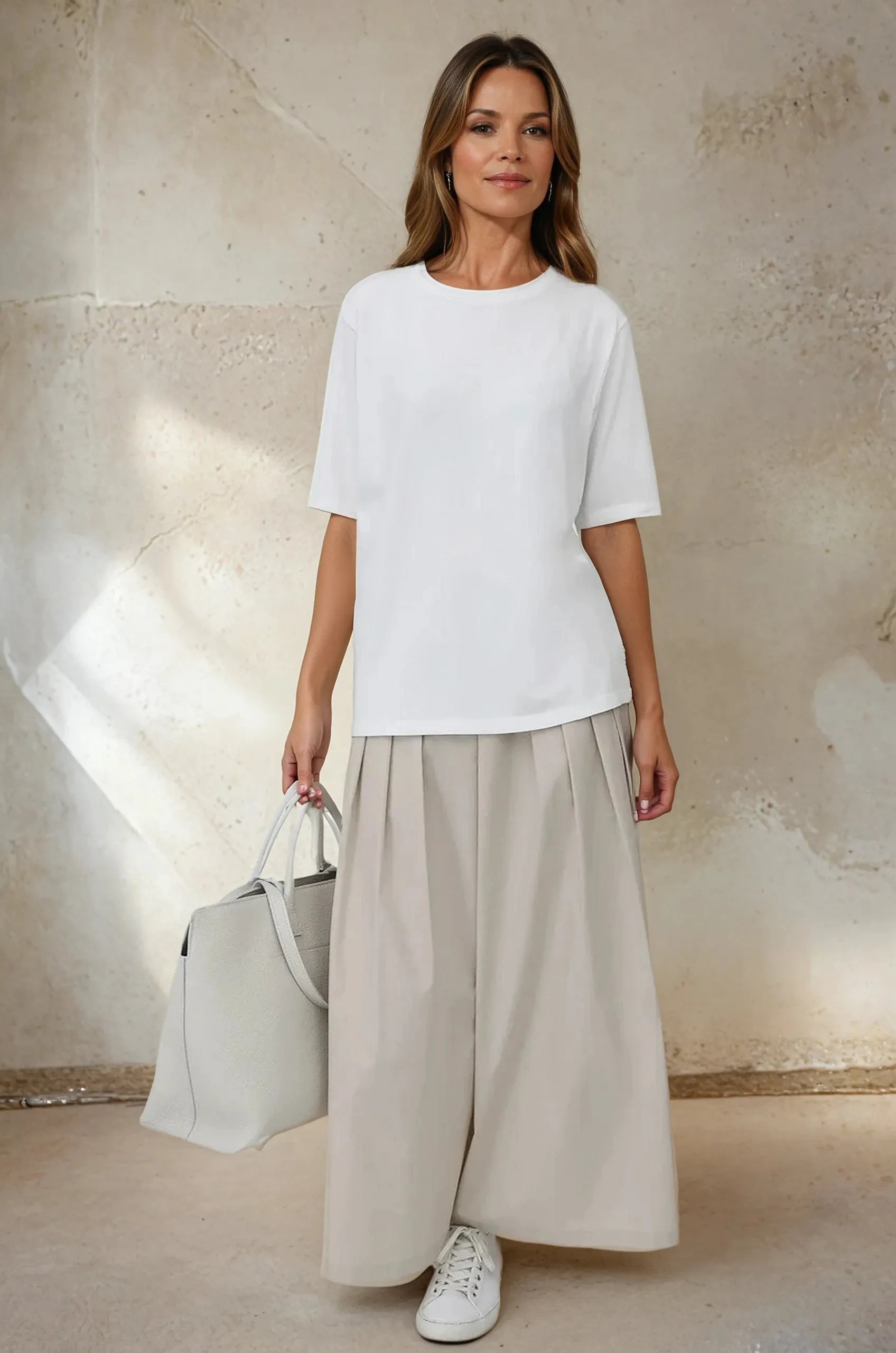 BOYFRIEND CREW T-SHIRT IN PIMA COTTON STRETCH