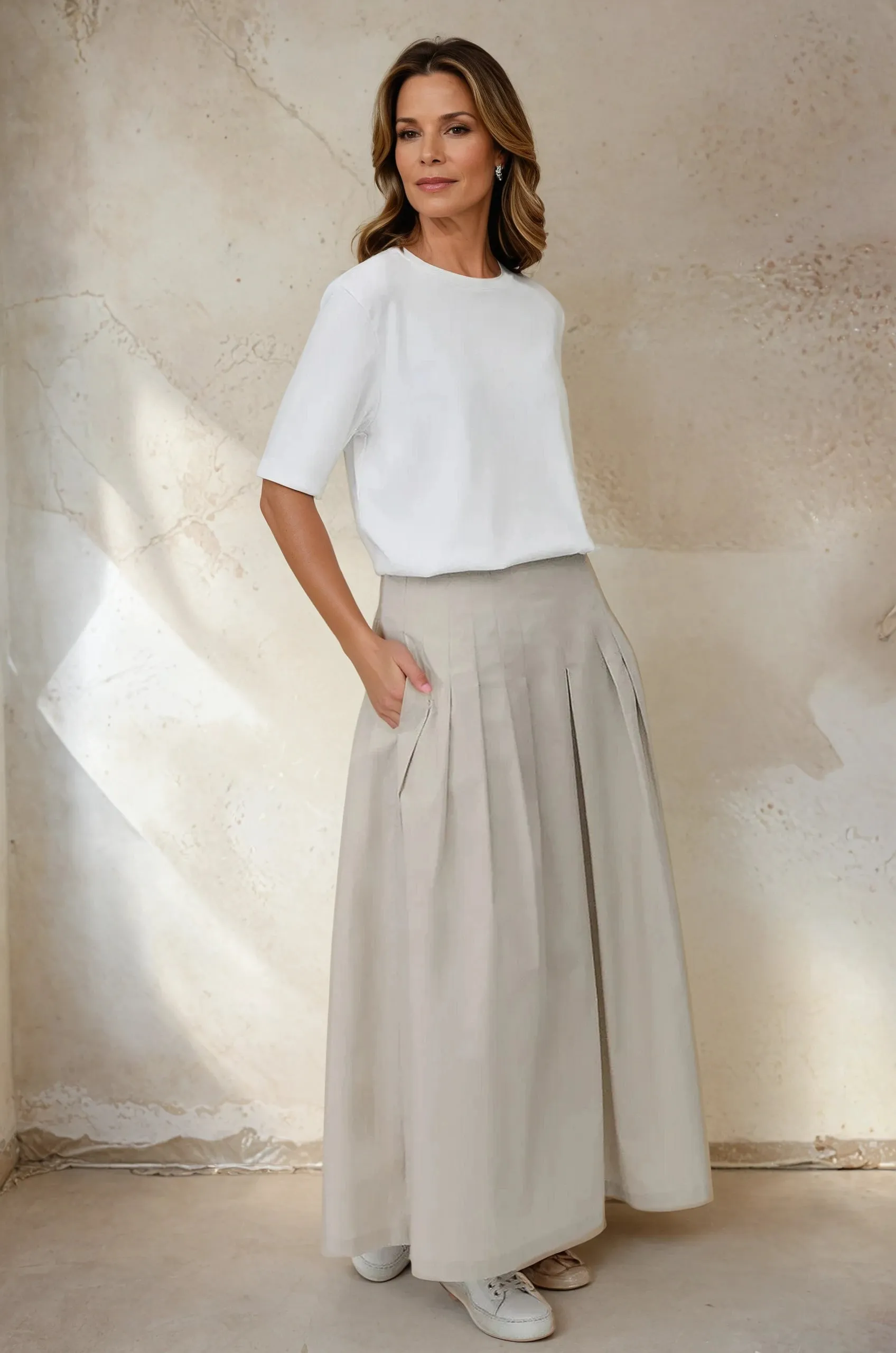 BOYFRIEND CREW T-SHIRT IN PIMA COTTON STRETCH