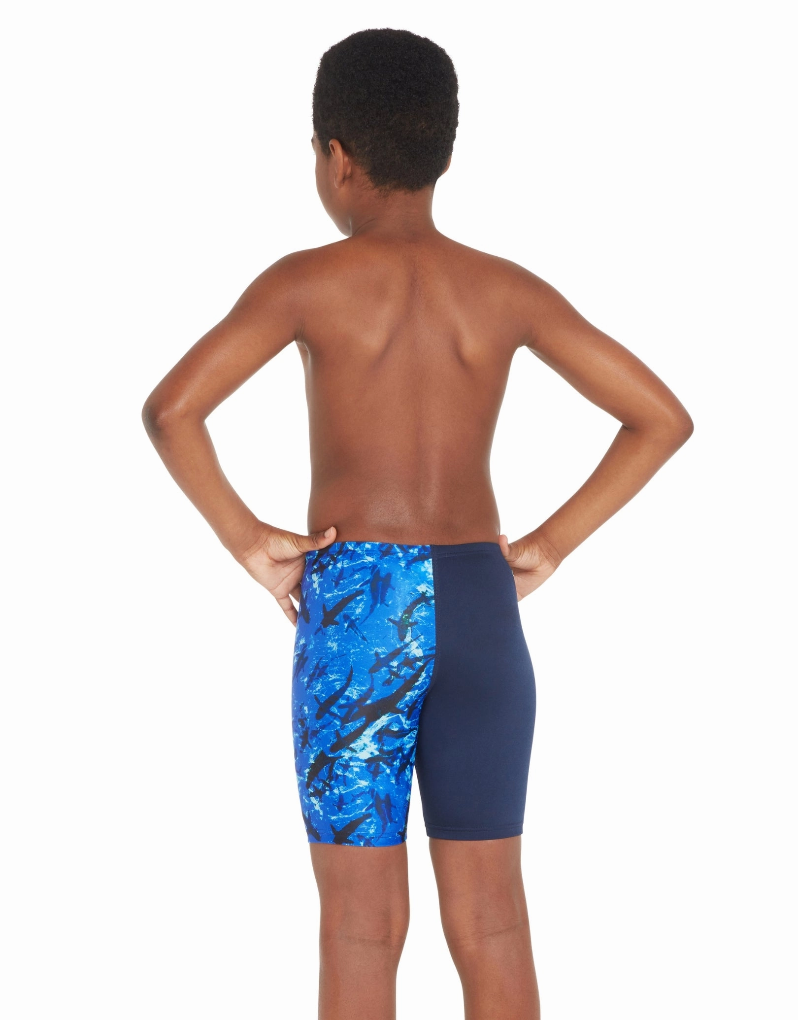 Boys Abyss Mid Swim Jammer - Navy/Blue
