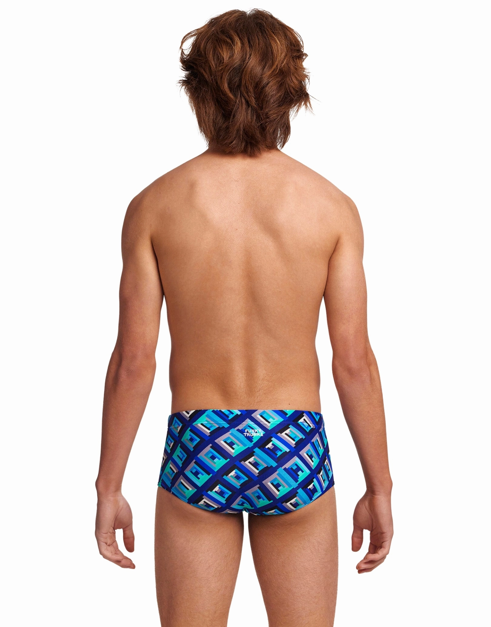 Boys Blue Bunkers Sidewinder Swim Trunks