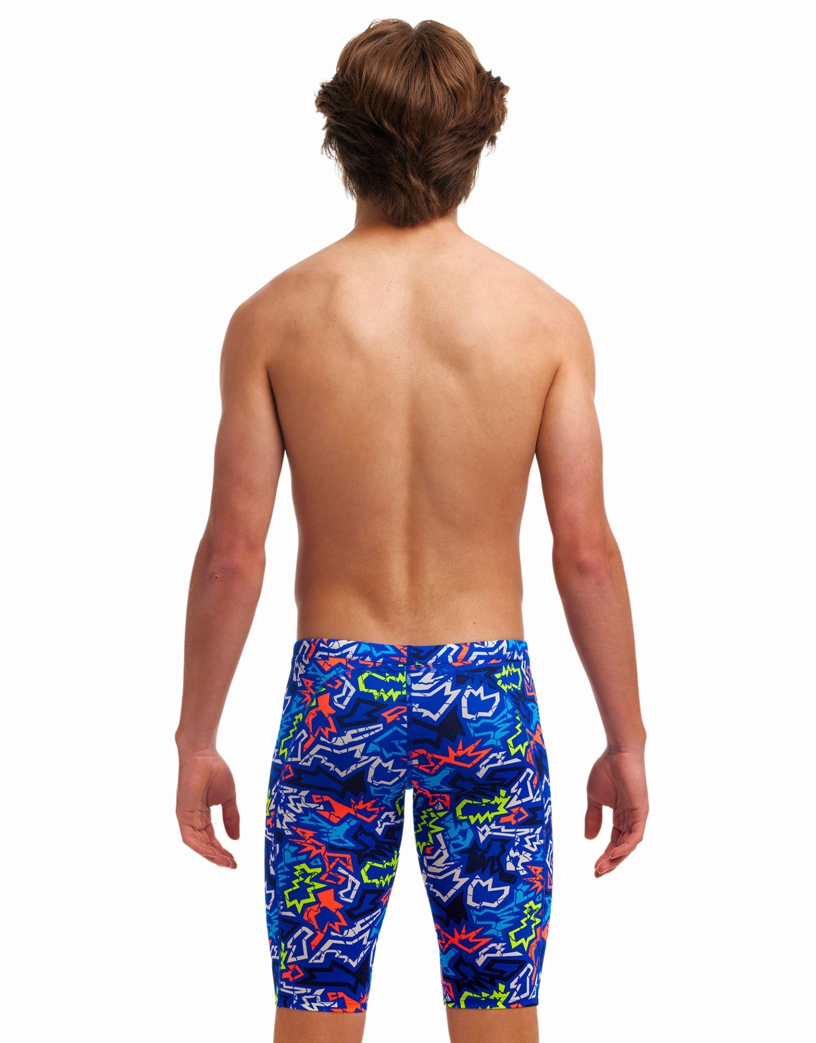 Boys Broken Hearts Training Swim Jammer - Blue/Multi