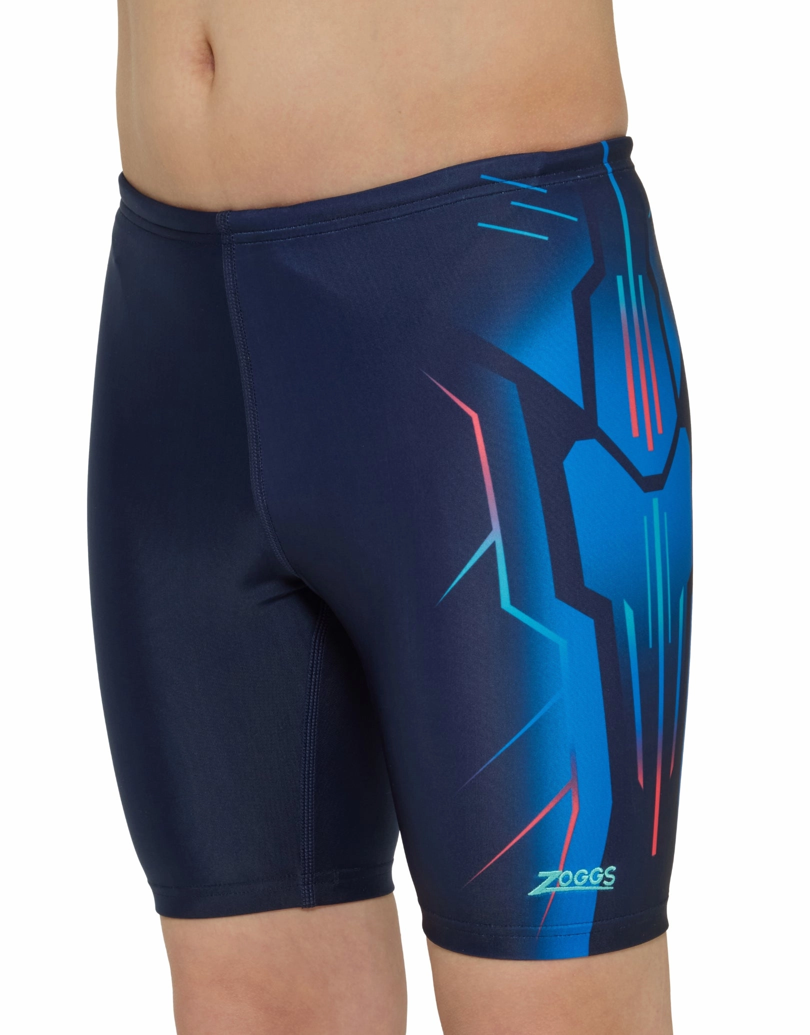 Boys Combat Mid Swim Jammer - Blue