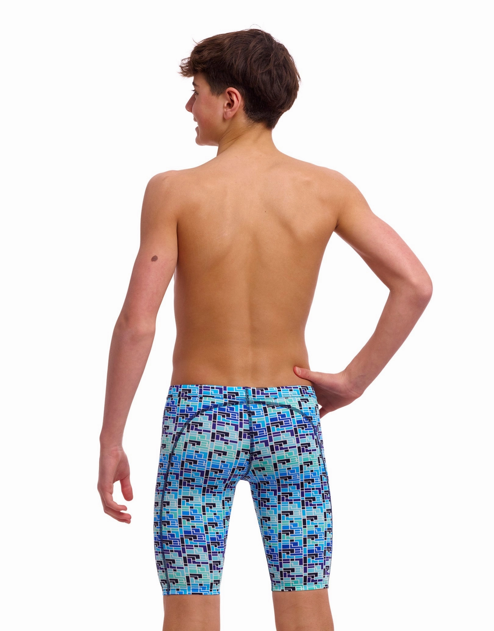Boys Jack Stack Swim Training Jammer - Blue