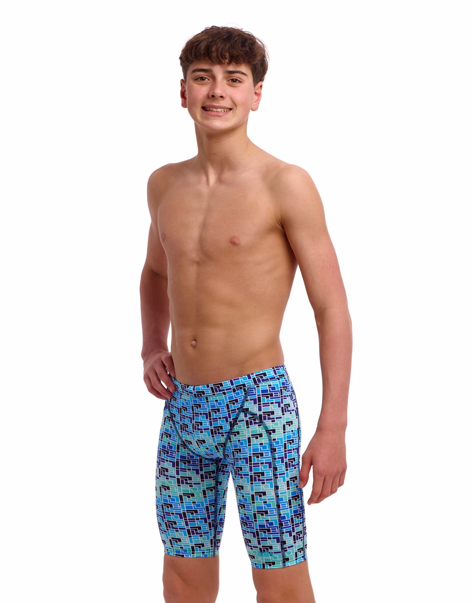 Boys Jack Stack Swim Training Jammer - Blue