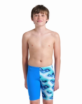 Boys Logo Graphic Swim Jammer - Blue River/Water arena swimwear for men, arena competitive swimsuits