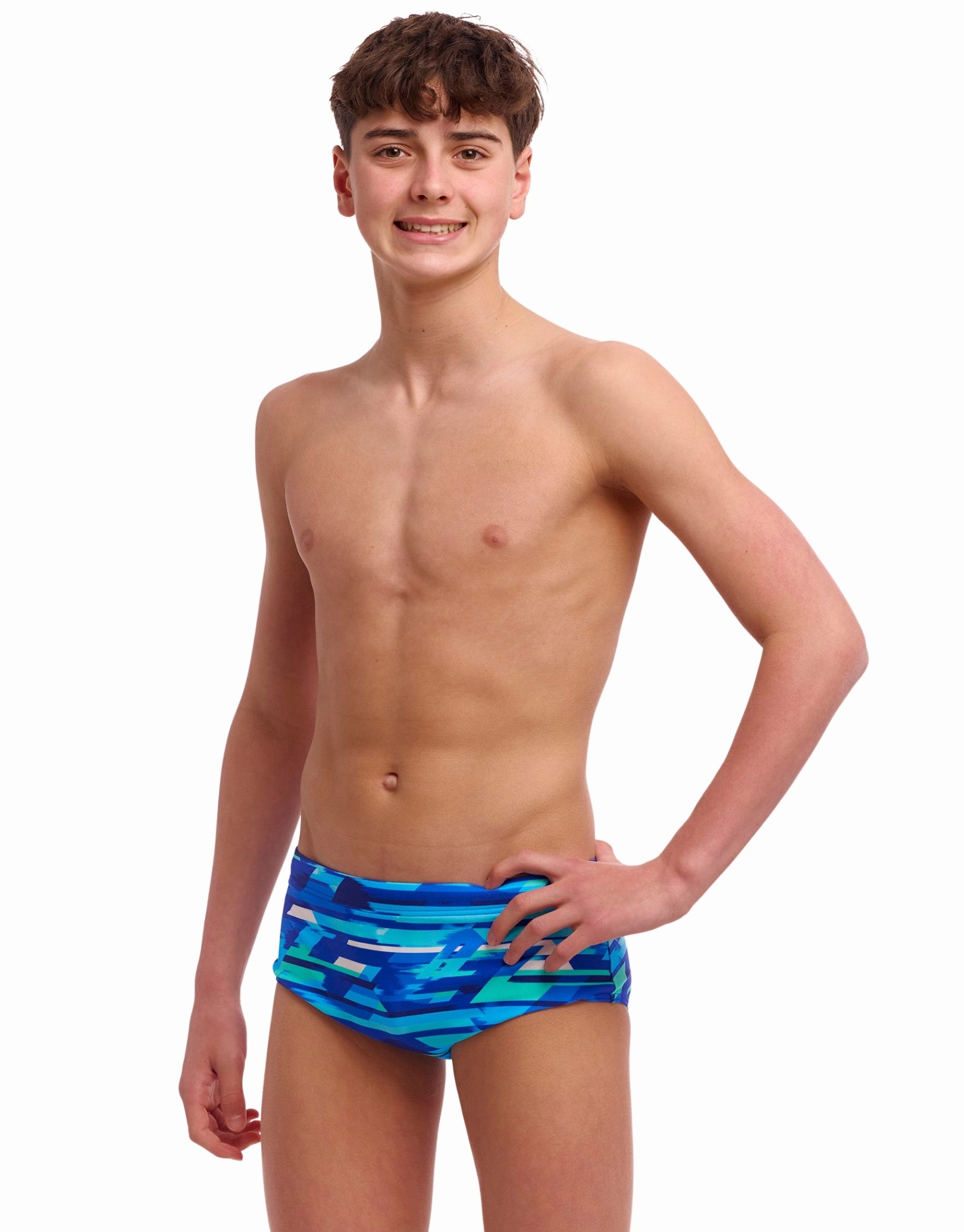 Boys Pace Racer Sidewinder Swim Trunks - Blue