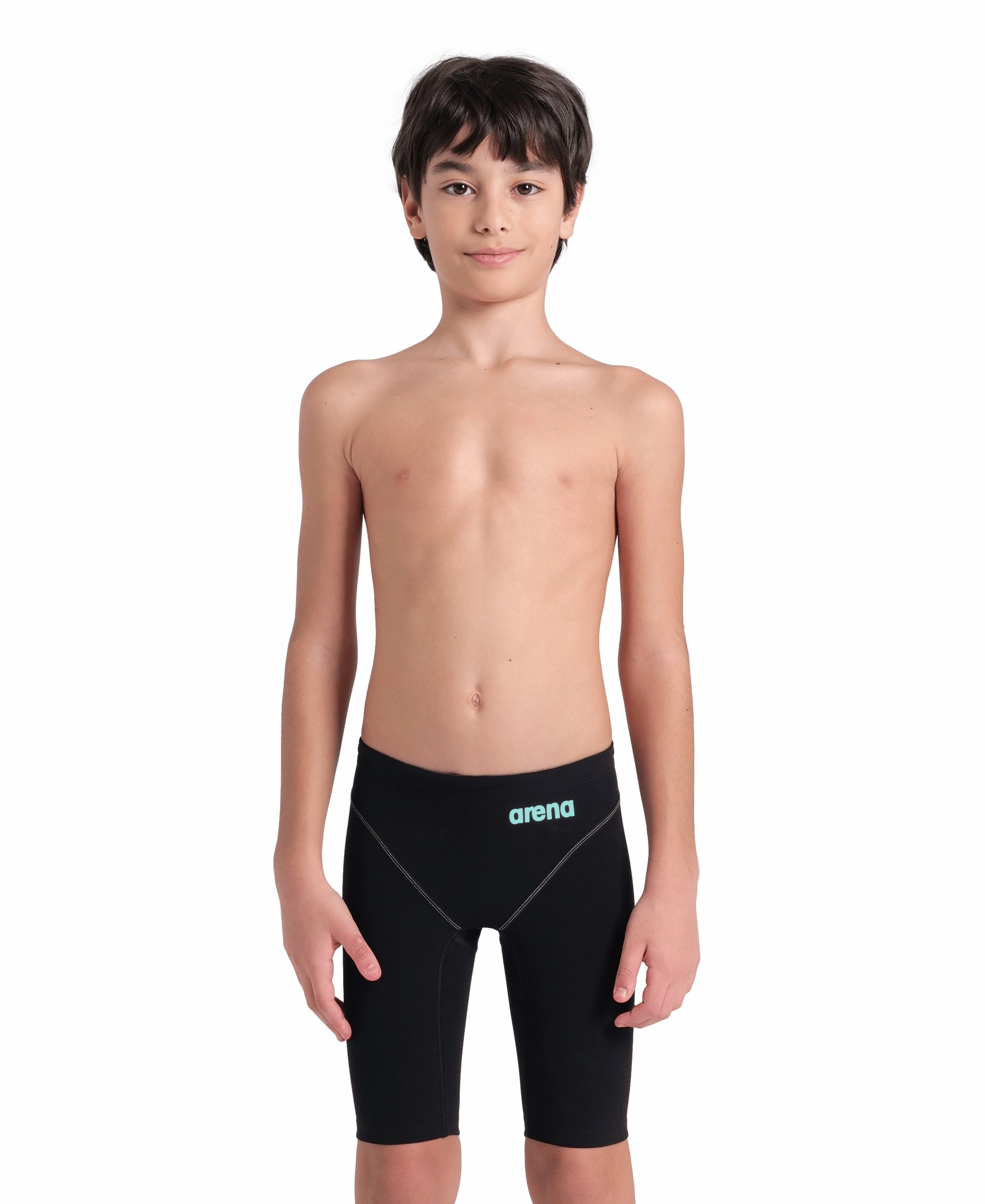 Boys Powerskin Impulso Jammer - Black/Teal youth racing swimsuits, competition swimwear kids