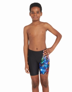 Boys Reflection Volt Swim Jammer - Black/Multi zoggs swimwear for women, zoggs goggles and swimsuits