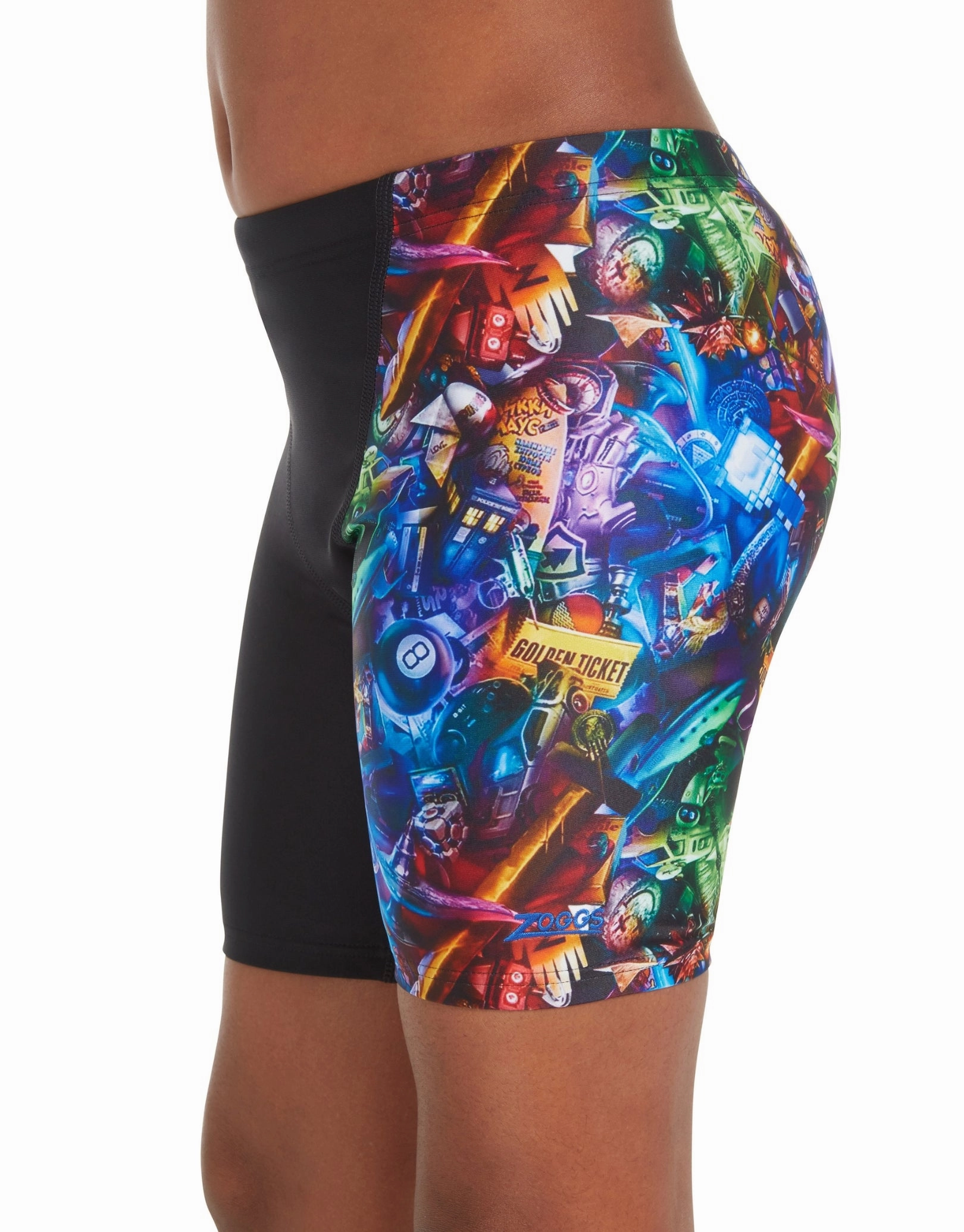 Boys Reflection Volt Swim Jammer - Black/Multi
