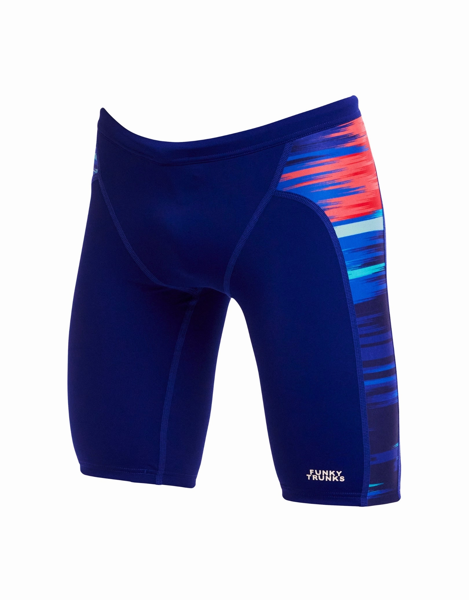 Boys Storm At Sea Swim Training Jammer - Navy/Multi