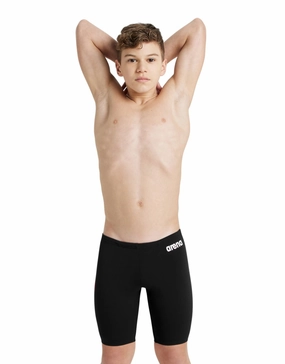 Boys Team Solid Swim Jammer - Black/White arena swimwear for men, arena competitive swimsuits