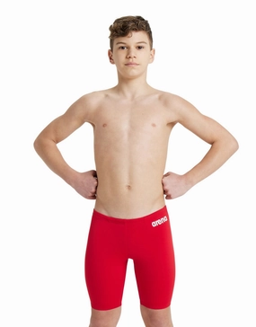 Boys Team Solid Swim Jammer - Red/White arena swimwear for men, arena competitive swimsuits