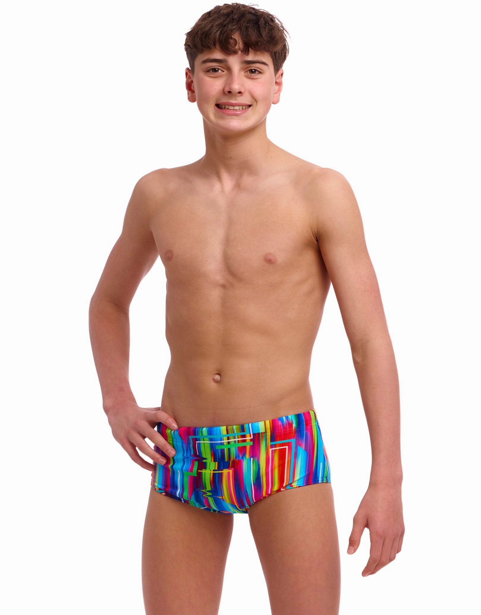 Boys The Glitch Sidewinder Swim Trunks - Multi funky trunks swim shorts, mens funky trunks swimwear