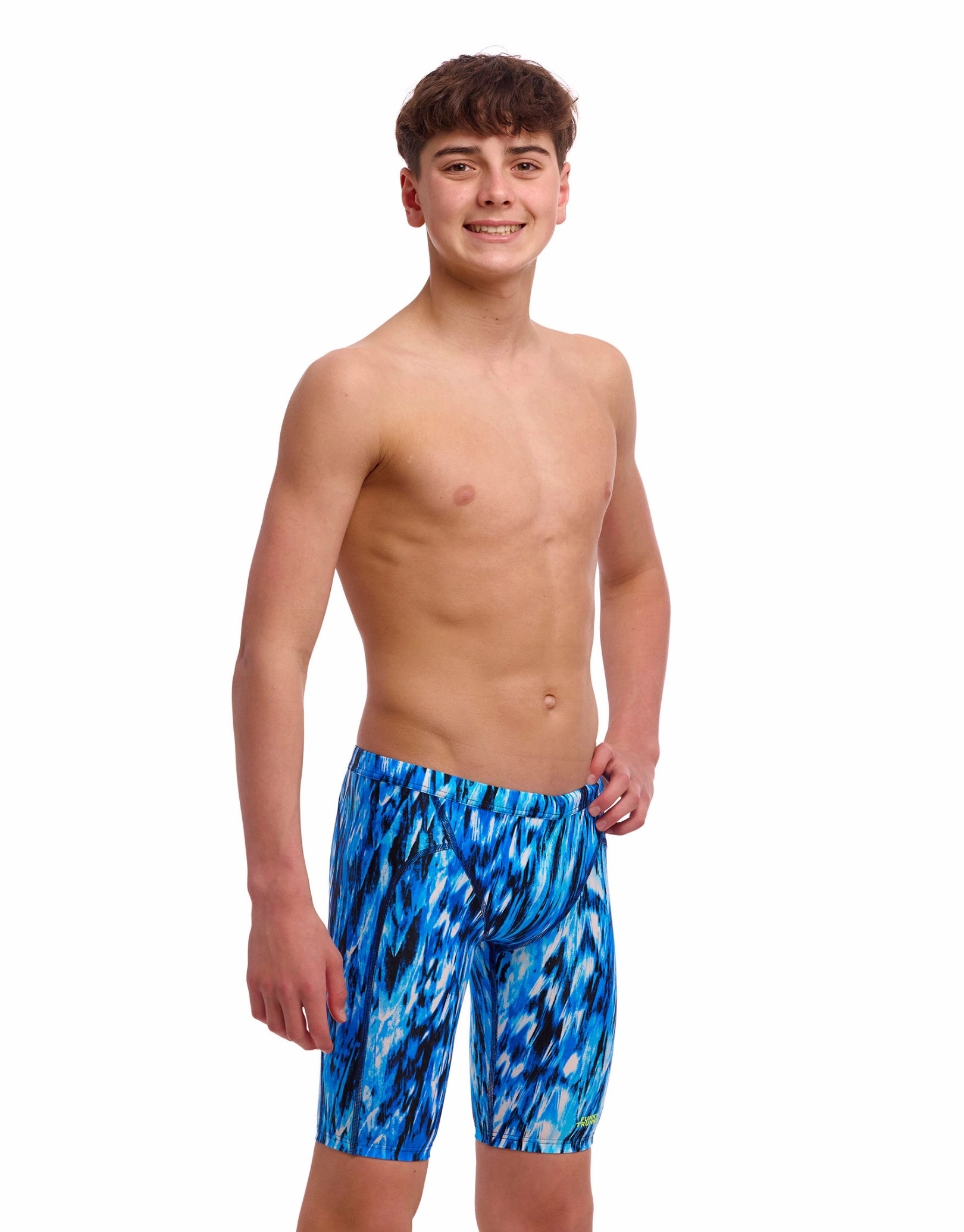 Boys Wing Streak Swim Training Jammer - Blue