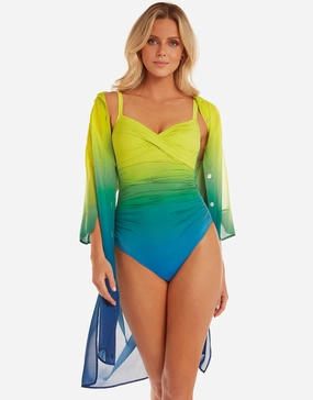 Brasil Underwired Wrap Swimsuit - Lima womens resort swimwear, flattering one-piece swimsuits
