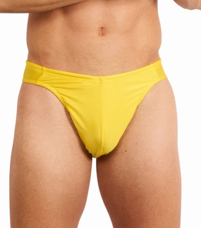 Brazil Swim Brief Yellow affordable men's swimwear, summer swimwear for men