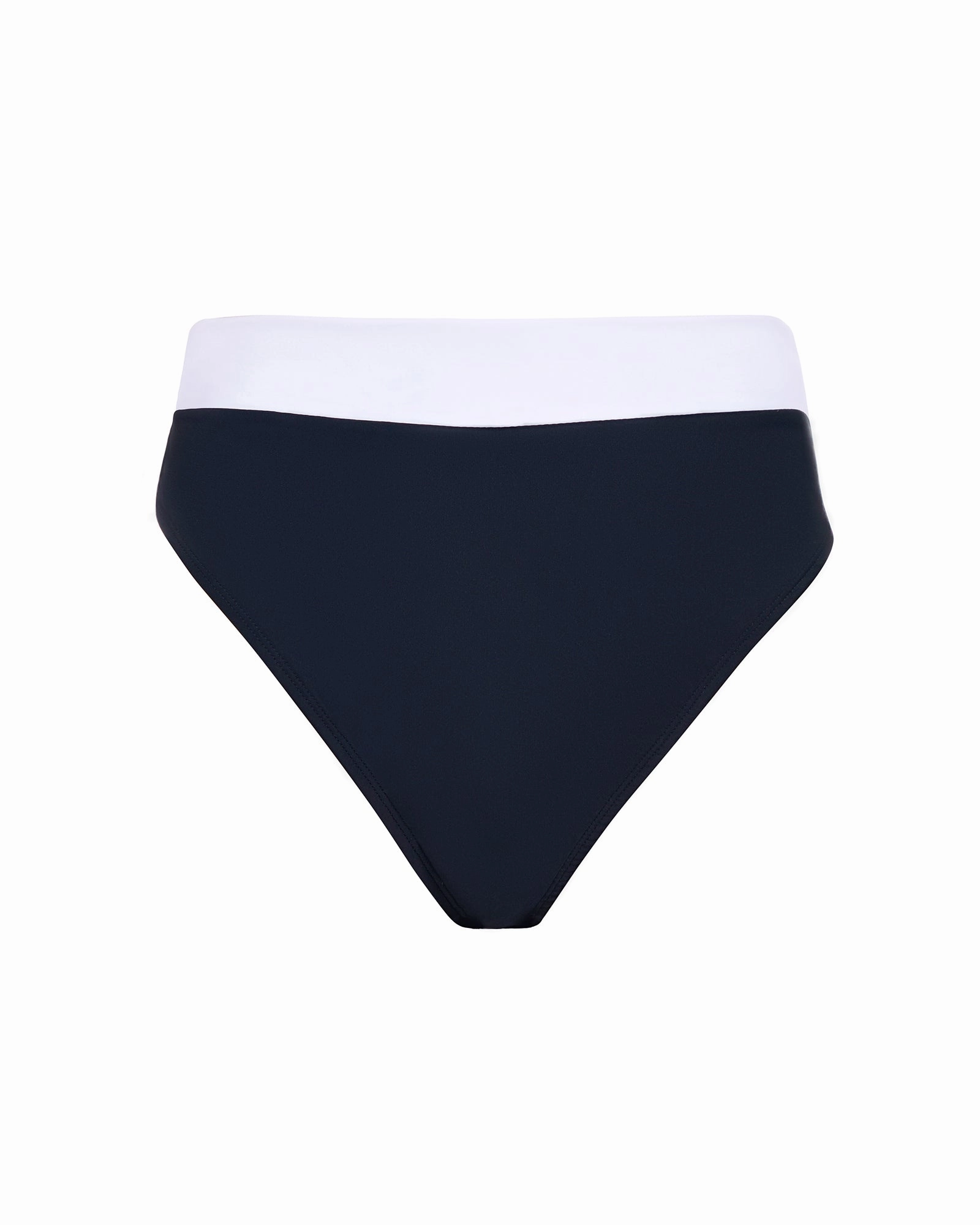 Brazilian Ruched Back Kini Bottom - Black/White