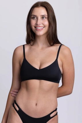 Bridget Bikini Top - Black inclusive swimwear styles, all season swimwear options