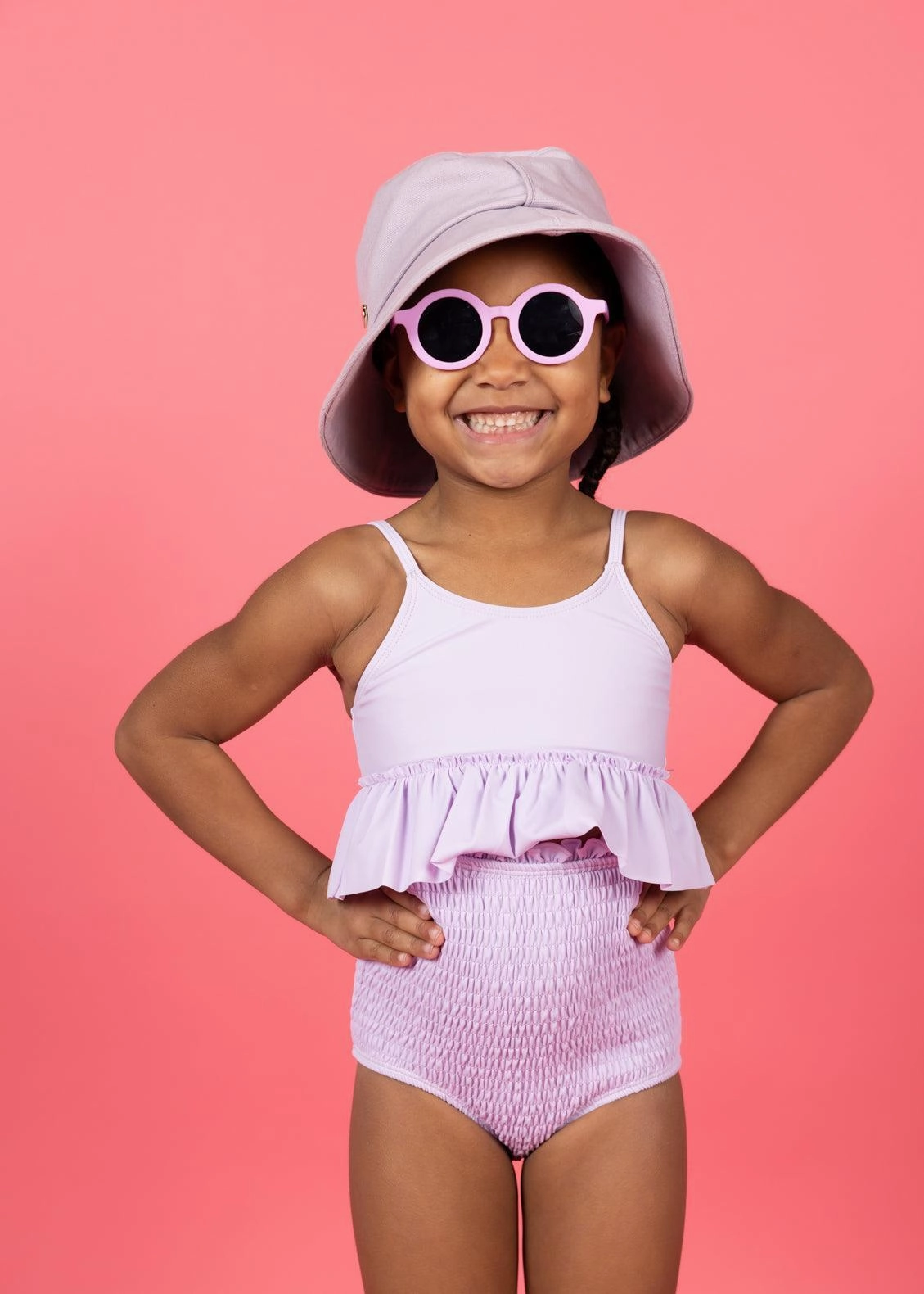Bright Lilac | Mini Peplum Top