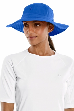 Brighton Chlorine Resistant Bucket Hat | Baja Blue womens athletic swimwear, performance swimwear for women