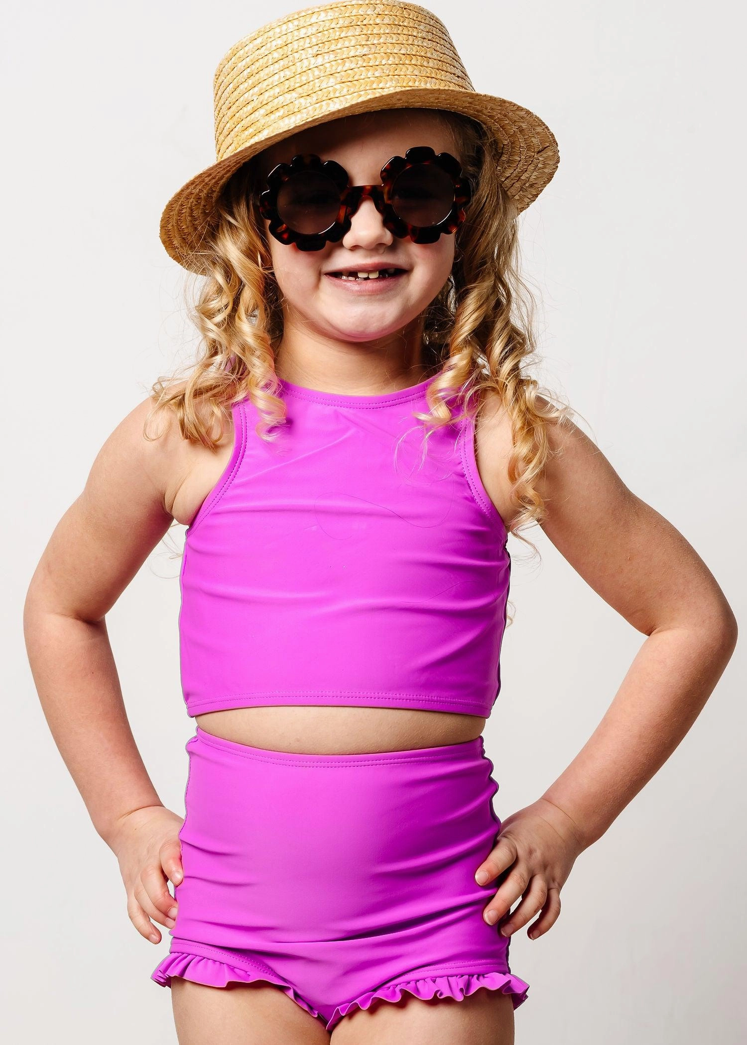 Brilliant Violet | Mini Racer Back Top