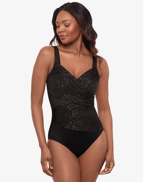 Brilliante Madero Swimsuit - Black underwired swimsuits for women, supportive swimwear tops