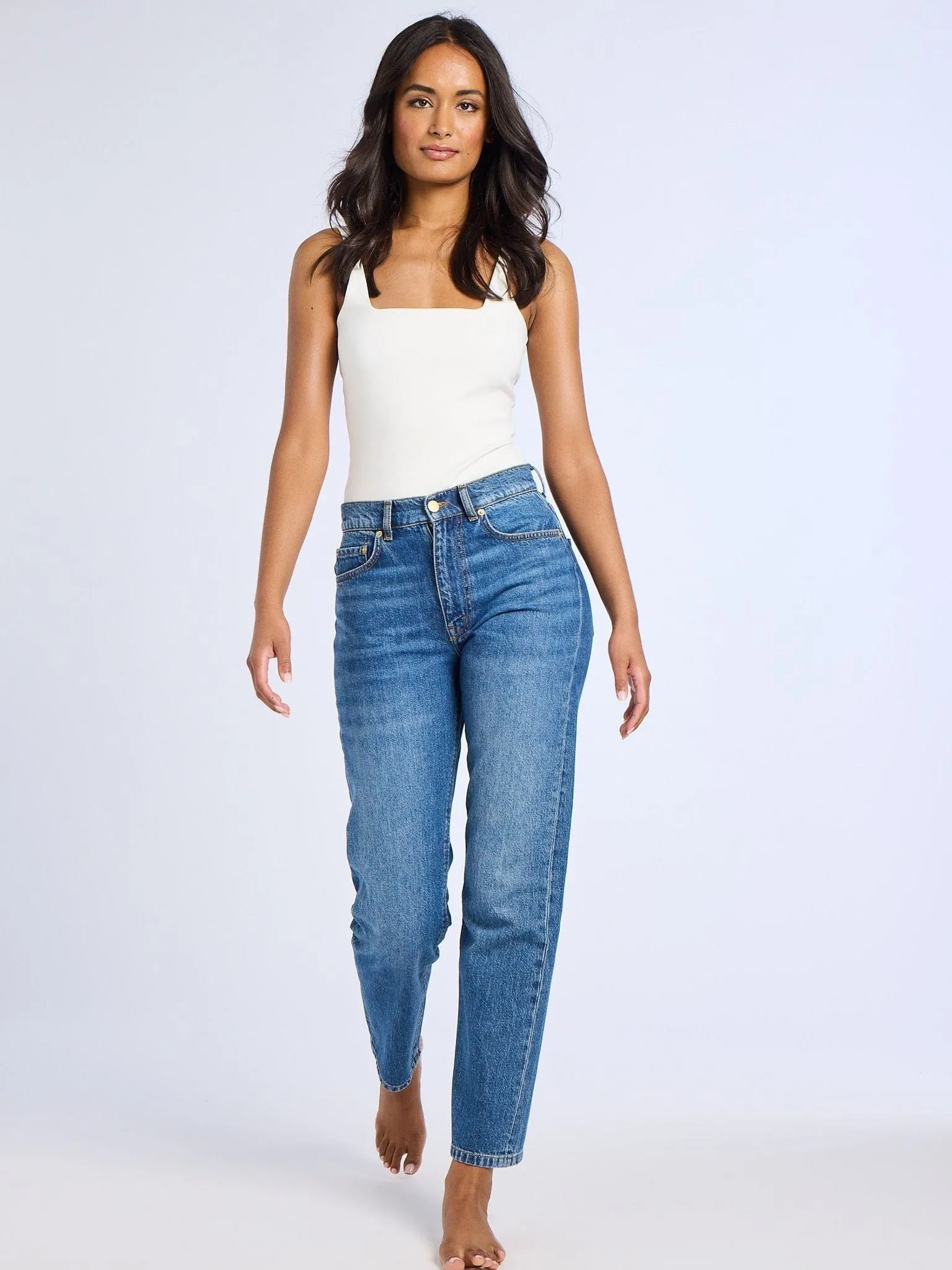 Brooke Mid Rise Slim Fit Jean in Topanga