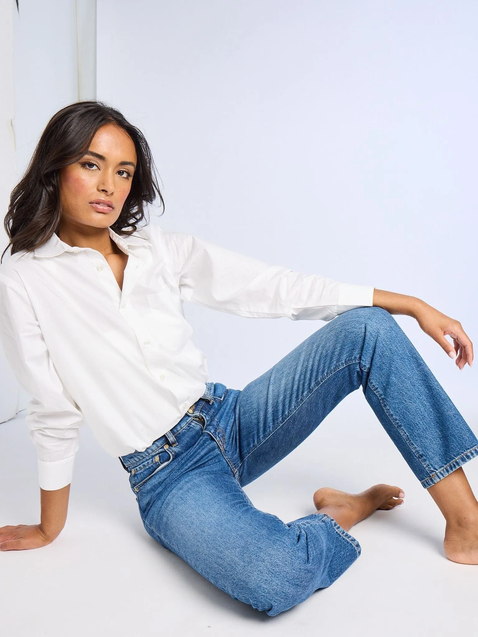 Brooke Mid Rise Slim Fit Jean in Topanga
