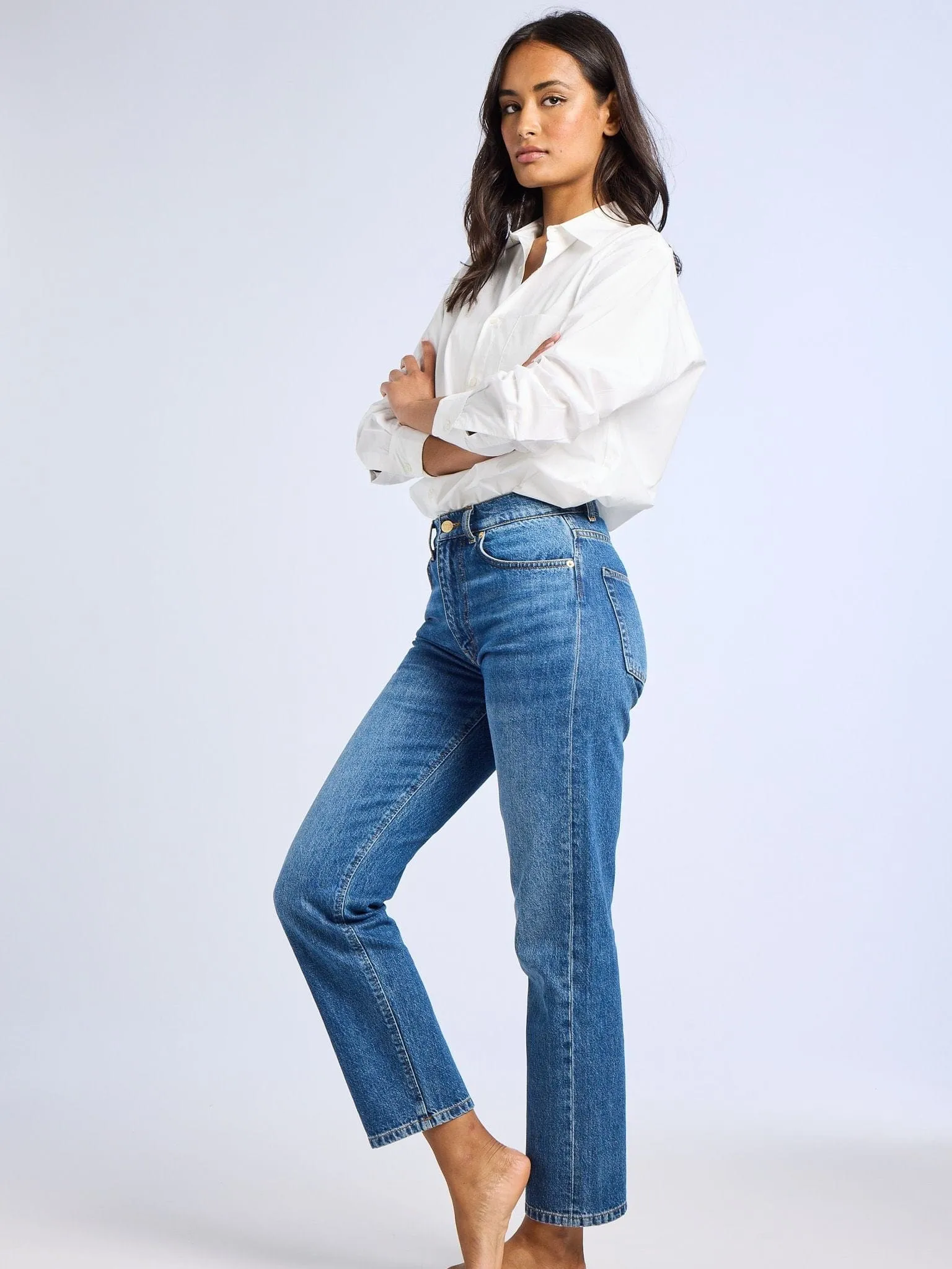 Brooke Mid Rise Slim Fit Jean in Topanga