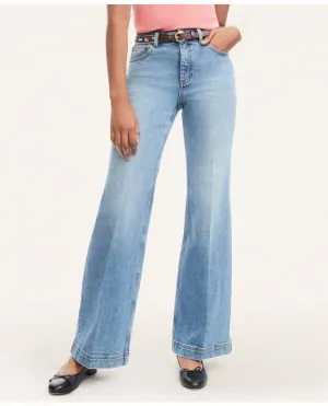 Brooks Brothers Women's Flared Denim Jeans Medium Indigo Brooks Brothers