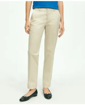 Brooks Brothers Women's Garment Washed Stretch Cotton Chinos Natural Brooks Brothers