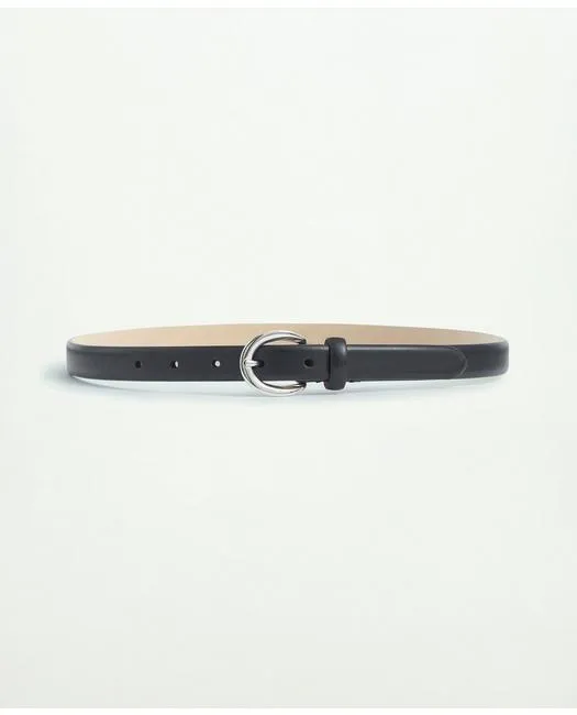 Brooks Brothers Women's Leather Trouser Belt Black Brooks Brothers