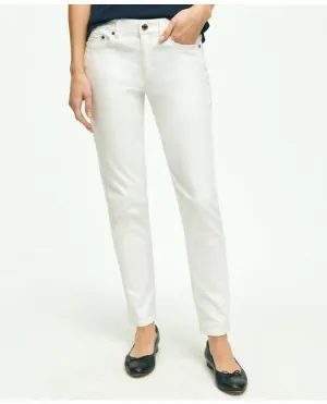 Brooks Brothers Women's Stretch Cotton Jeans White Brooks Brothers