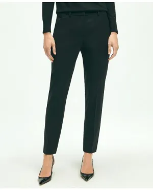 Brooks Brothers Women's Stretch Wool Cropped Pants Black Brooks Brothers