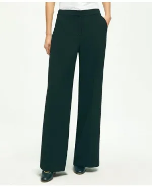 Brooks Brothers Women's Wide Leg Crepe Pants Black Brooks Brothers