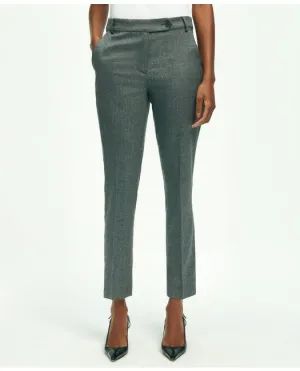Brooks Brothers Women's Wool Flannel Pants Grey Brooks Brothers
