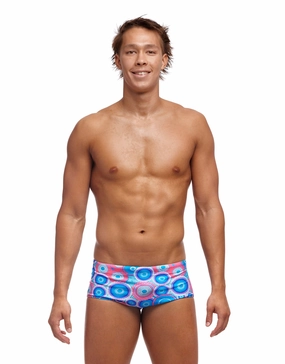Bundjalung Blue Sidewinder Trunks - Blue funky trunks swim shorts, mens funky trunks swimwear