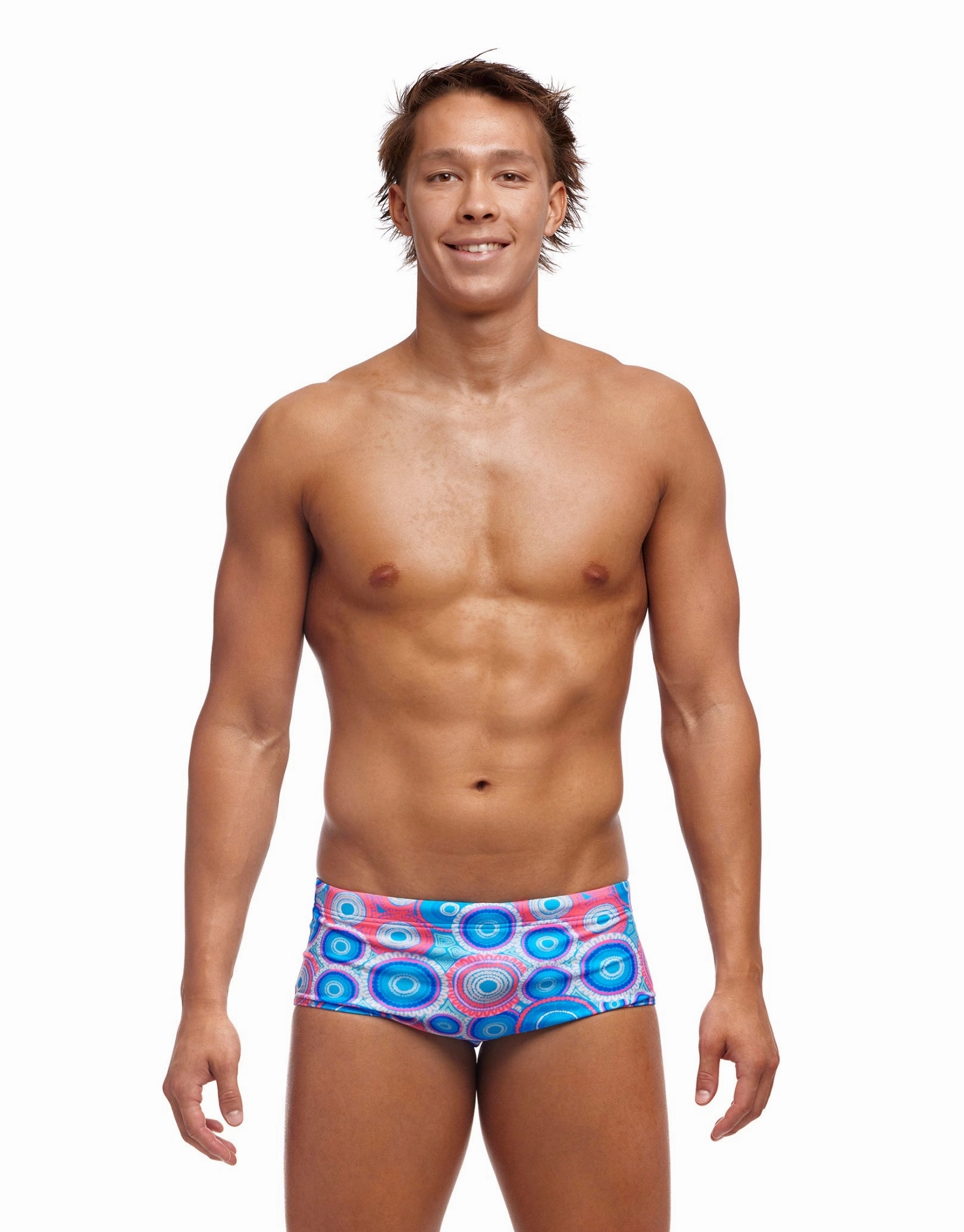 Bundjalung Blue Sidewinder Trunks - Blue funky trunks swim shorts, mens funky trunks swimwear